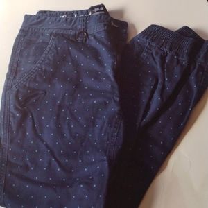 Publish Today for Tomorrow  Navy Blue Polka Dot Joggers